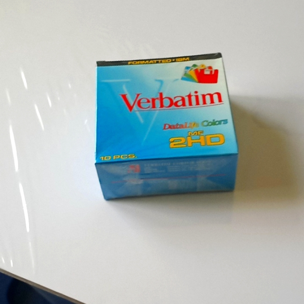 NWT - Verbatim DataLife Colors MF 2HD 3.5” Microdisks 10 Piece Formatted IBM